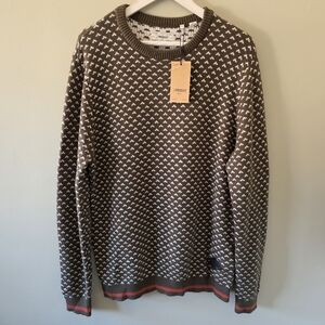 NWT Produkt XL Cabincore Eclectic Grandpa Preppy Casual Cozy Knit Sweater